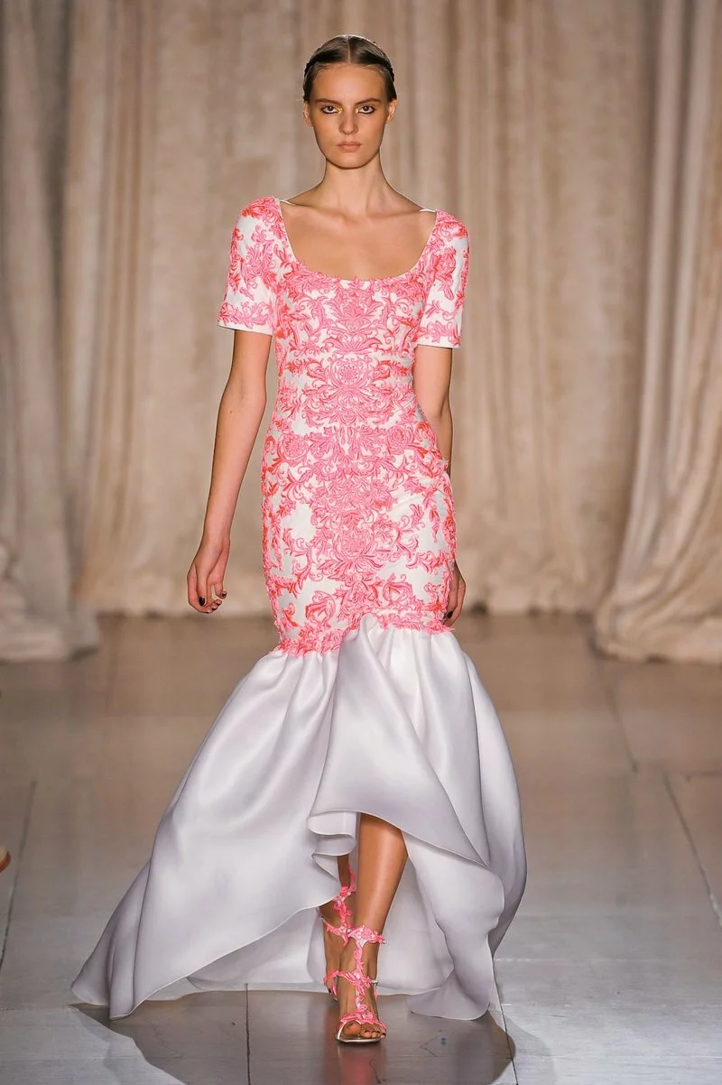 Marchesa: Розовый цвет в моде 2013 (коллекции весна-лето)
