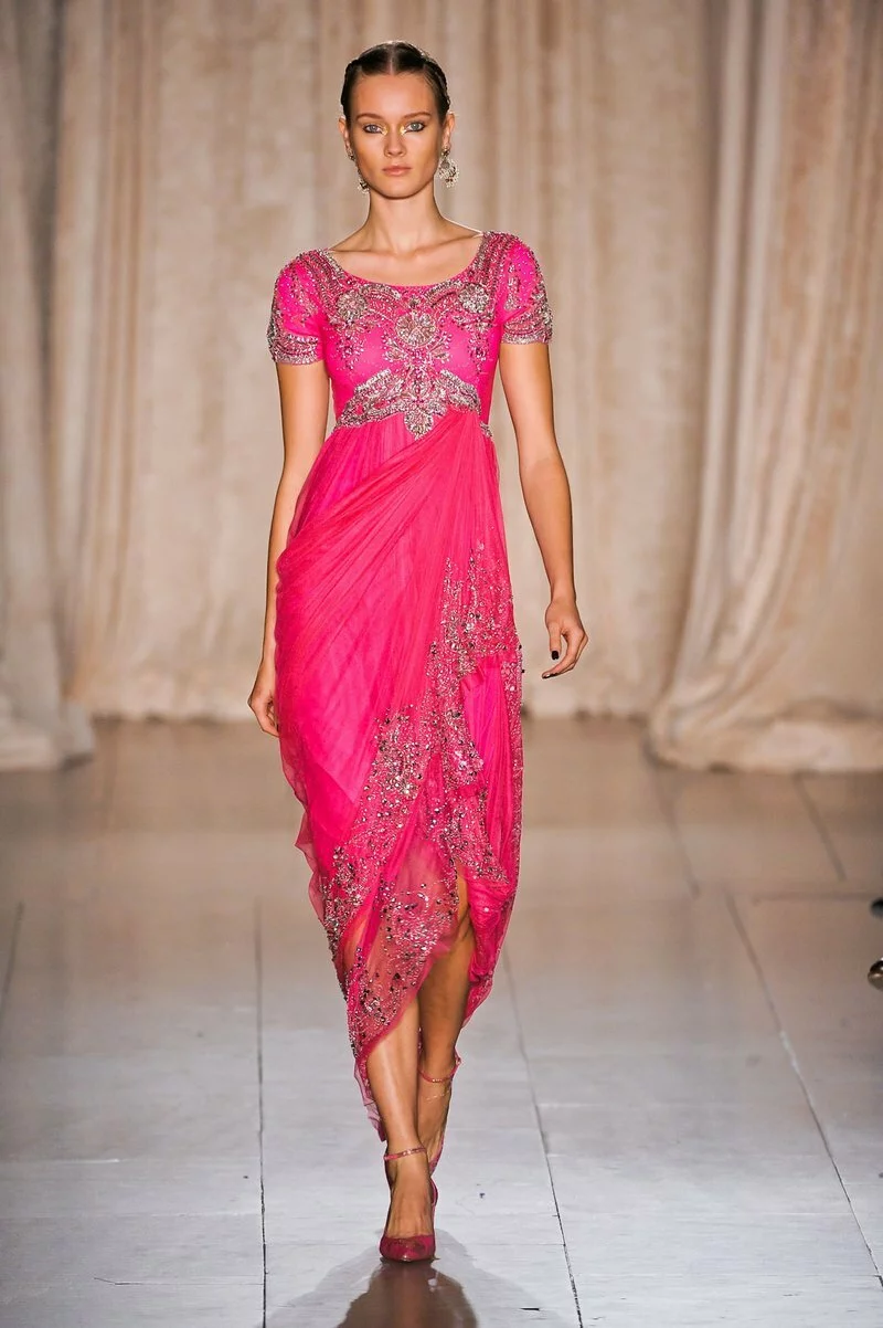 Marchesa: Розовый цвет в моде 2013 (коллекции весна-лето)
